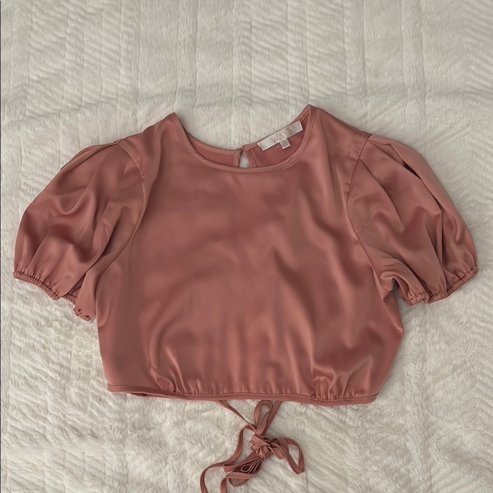 Perfect Pink Cropped Blouse - Picture 3 of 13